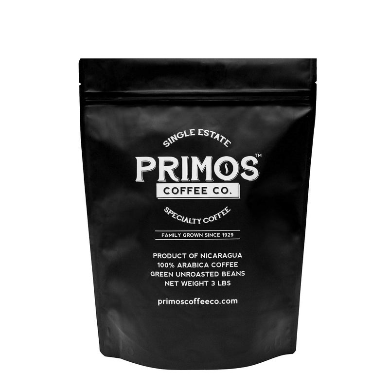 Primos Coffee Co. 3 Lb, Single Origin Unroasted Green Coffee Beans, Specialty Grade From Single Nicaraguan Estate, Direct Trade (Caturra Varietal) - Image 1